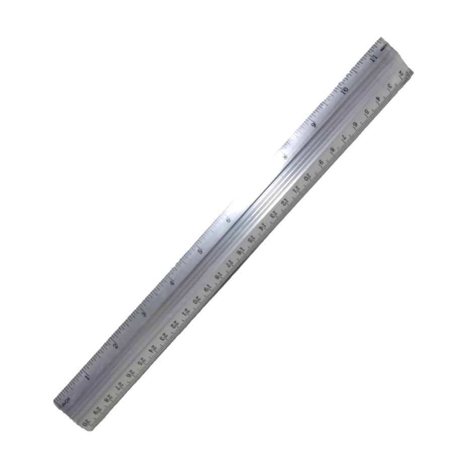 Regla metálica 30cm x12 und